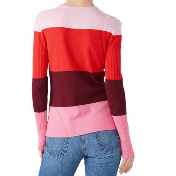 Tome Pink Colorblock Sweater Merino Wool Cotton US 22 3x - Picture 4 of 12